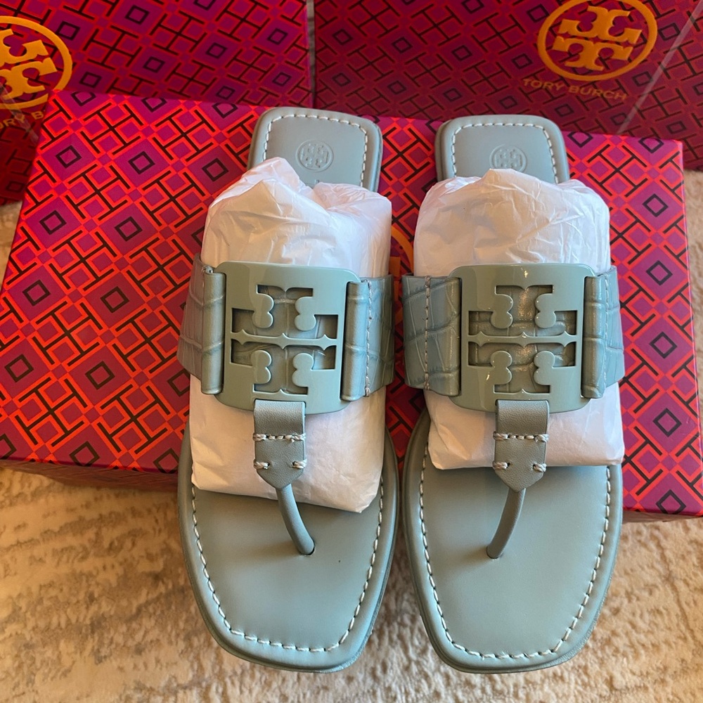 Tory Burch Georgia Soft Croco Sandals